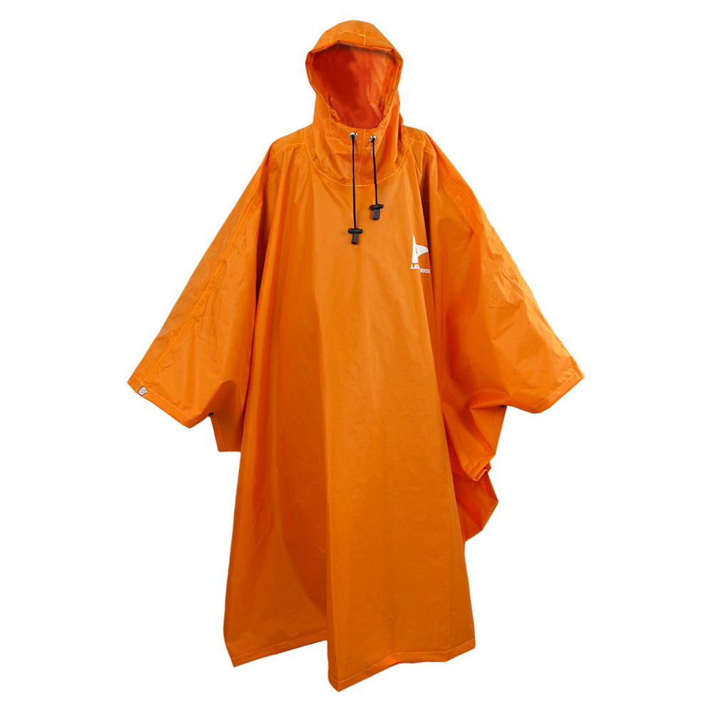 Poncho de Chuva Legendários Compacto - Capa de Chuva Impermeável em PEVA para Trilha e Camping, Tamanho Único com Capuz Ajustável e Sacola de Transporte, Leve e Resistente para Emergências