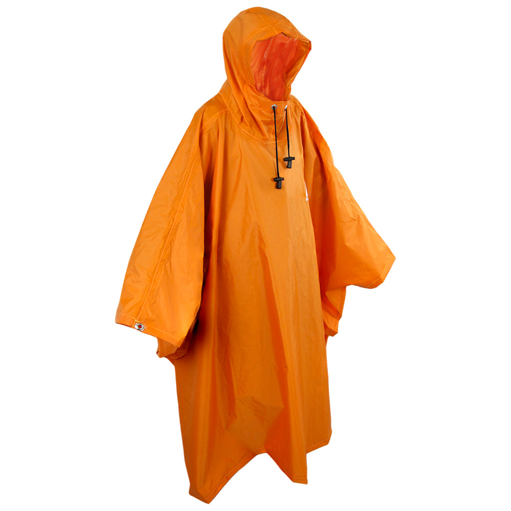 Poncho de Chuva Legendários Compacto - Capa de Chuva Impermeável em PEVA para Trilha e Camping, Tamanho Único com Capuz Ajustável e Sacola de Transporte, Leve e Resistente para Emergências