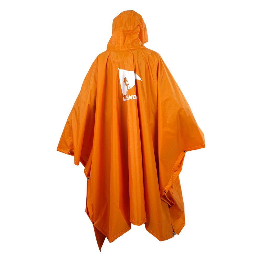 Poncho de Chuva Legendários Compacto - Capa de Chuva Impermeável em PEVA para Trilha e Camping, Tamanho Único com Capuz Ajustável e Sacola de Transporte, Leve e Resistente para Emergências
