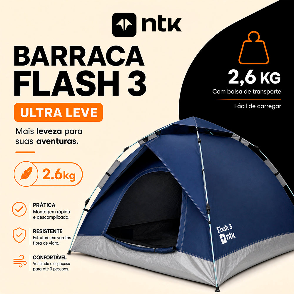 Barraca Automática Flash 3 Pessoas NTK