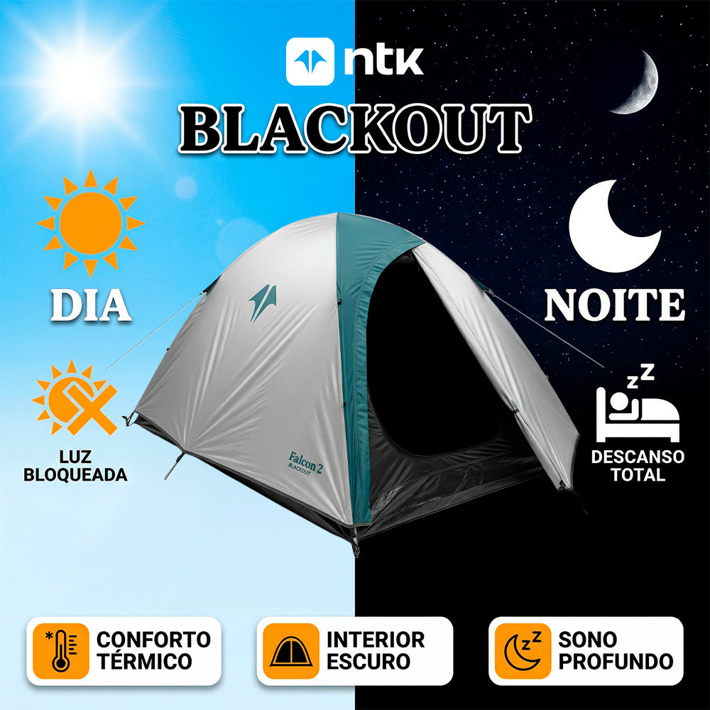Barraca Falcon Blackout 3 Pessoas NTK 2000mm com Mosquiteiro e Costura Selada