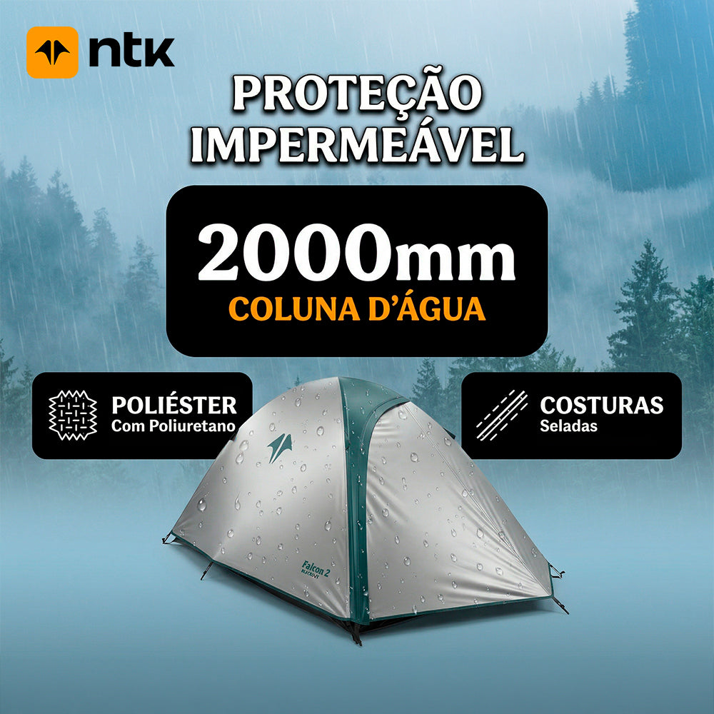 Barraca Falcon Blackout 3 Pessoas NTK 2000mm com Mosquiteiro e Costura Selada