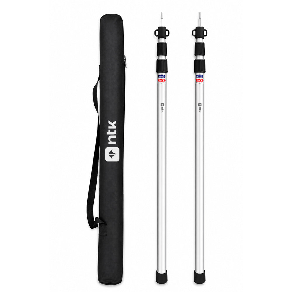 Conjunto de Mastros Telescópicos NTK Liga de Alumínio 90cm-2,3m
