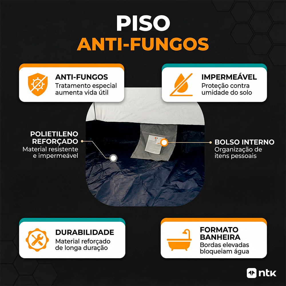 Barraca de Camping Polar 3 - Capacidade para 3 Pessoas - NTK 600mm