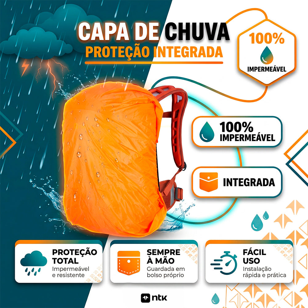 Mochila Attack Air X 30L NTK com Sistema de Ventilação