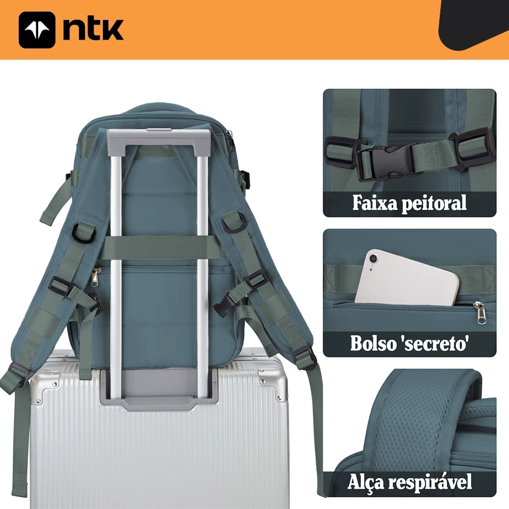 Mochila para Viagem 40L Trip NTK com Compartimento para Notebook