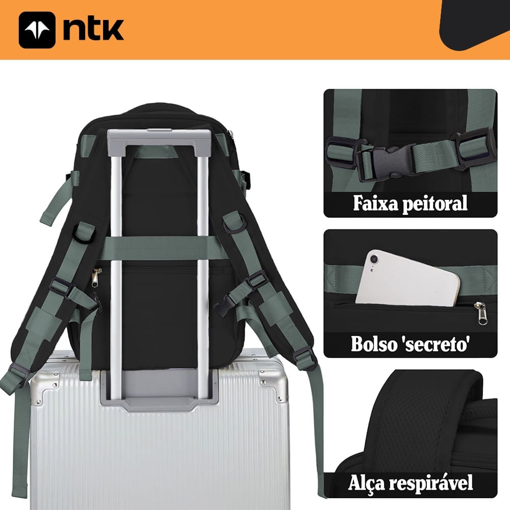 Mochila para Viagem 40L Trip NTK com Compartimento para Notebook