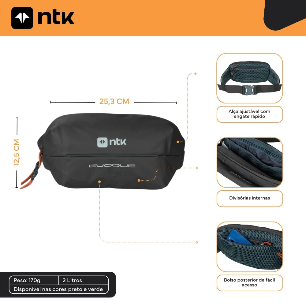 Pochete Evoque 2L Laminação PU 600D Poliéster NTK