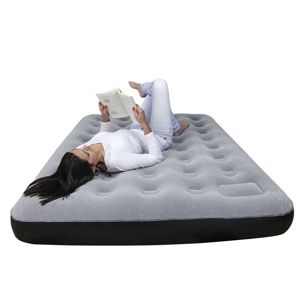 Colchão Inflável De Casal Fit 1,87m PVC Aveludado NTK