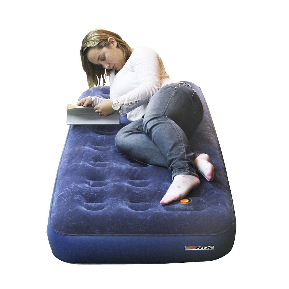 Colchão Inflável Solteiro Zenite NTK com Inflador Embutido