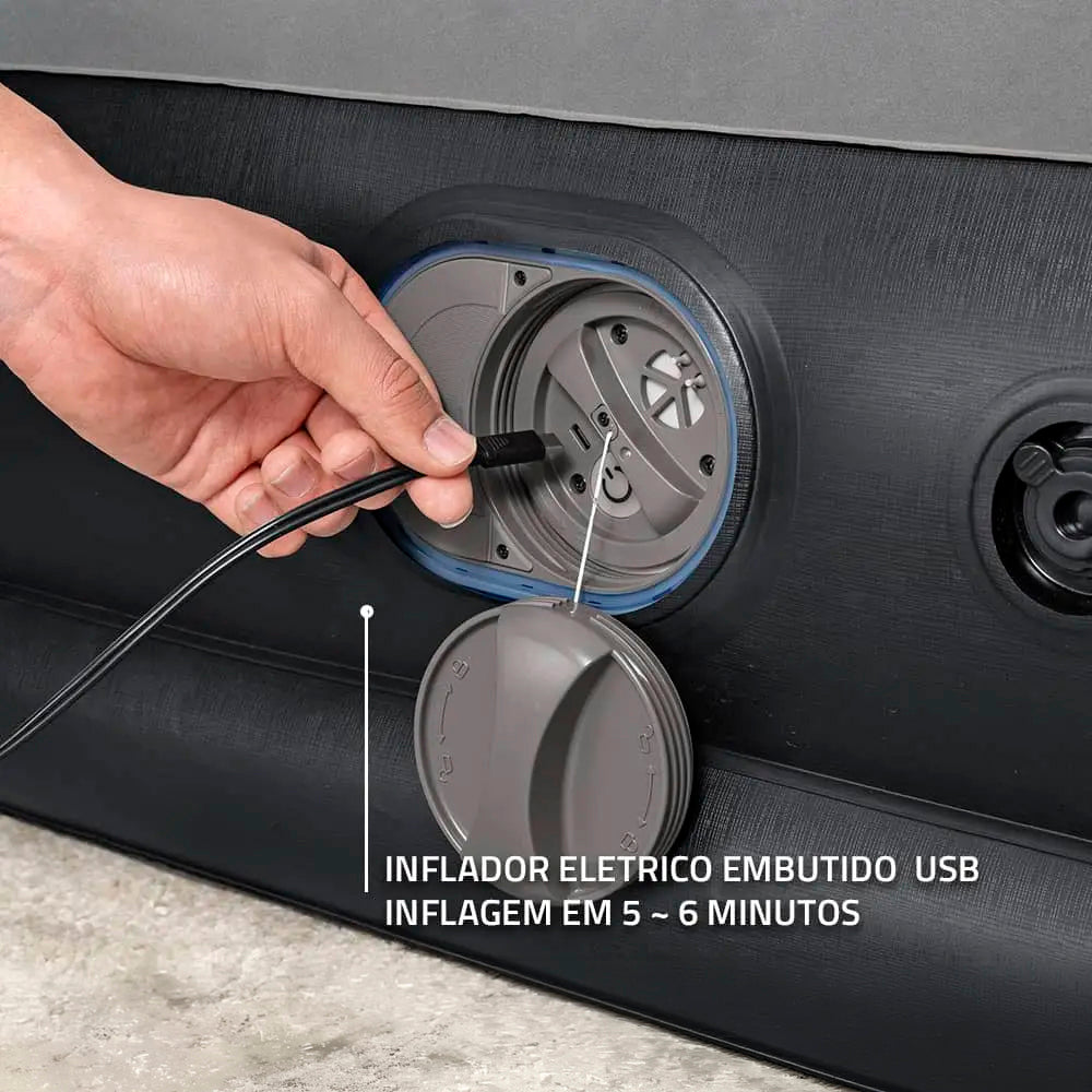 Colchão Inflável Casal Brunei Auto Bivolt NTK