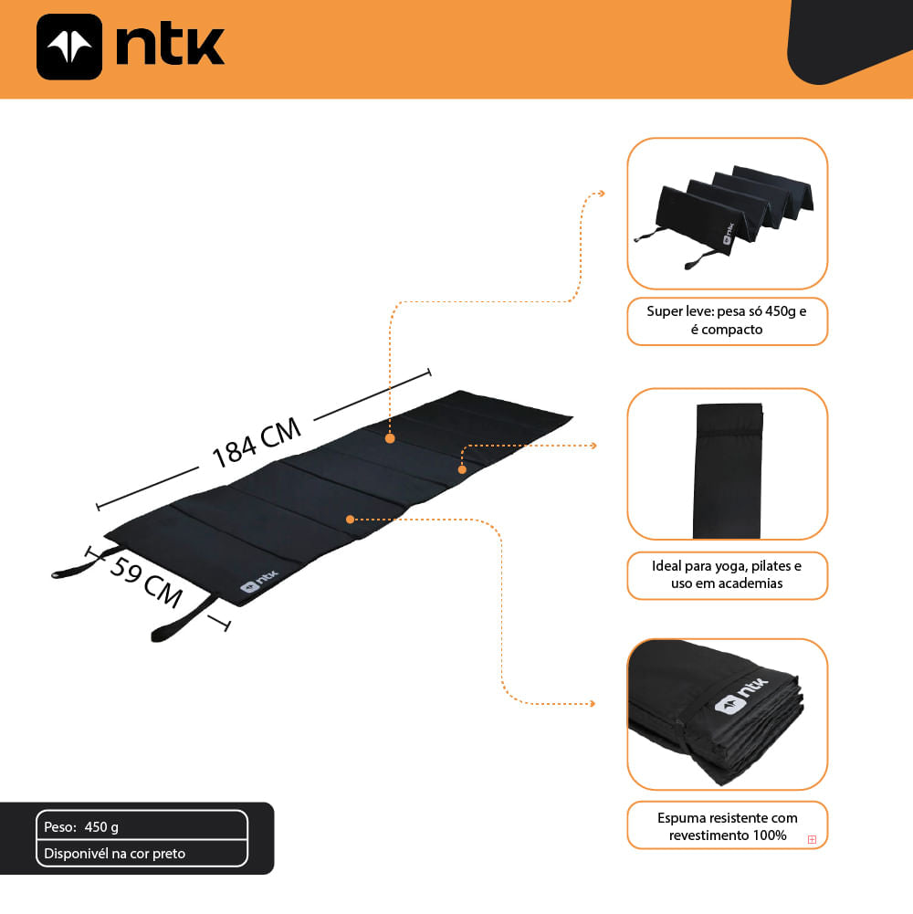 Colchonete de Espuma Solteiro Nap 1,84m x 59cm NTK