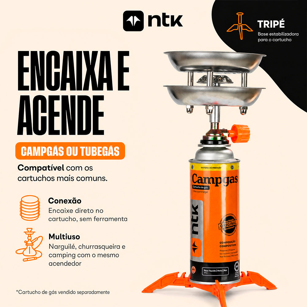 Acendedor de Carvão Carbon NTK a Gás