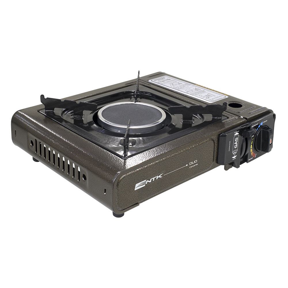 Fogareiro de Mesa Portátil Duo Ceramik NTK com Queimador de Cerâmica e Maleta