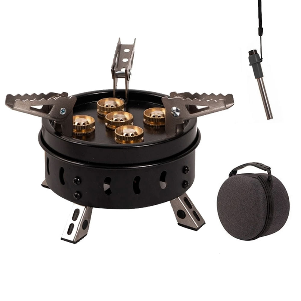 Fogareiro Super Chama Compacto Com Acendedor Portátil NTK