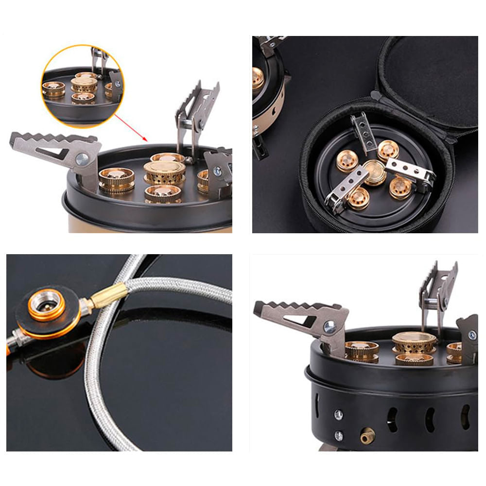 Fogareiro Super Chama Compacto Com Acendedor Portátil NTK