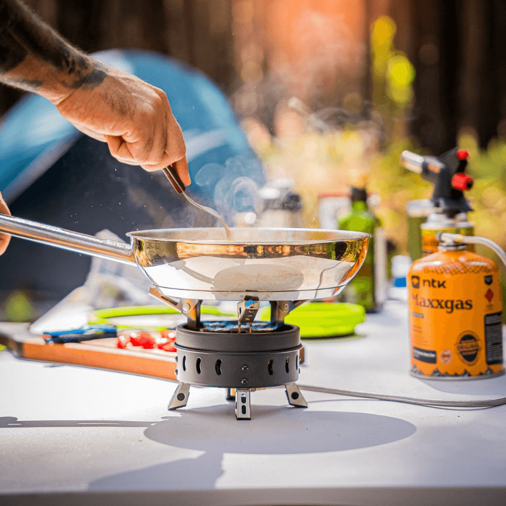 Fogareiro Super Chama Compacto Com Acendedor Portátil NTK