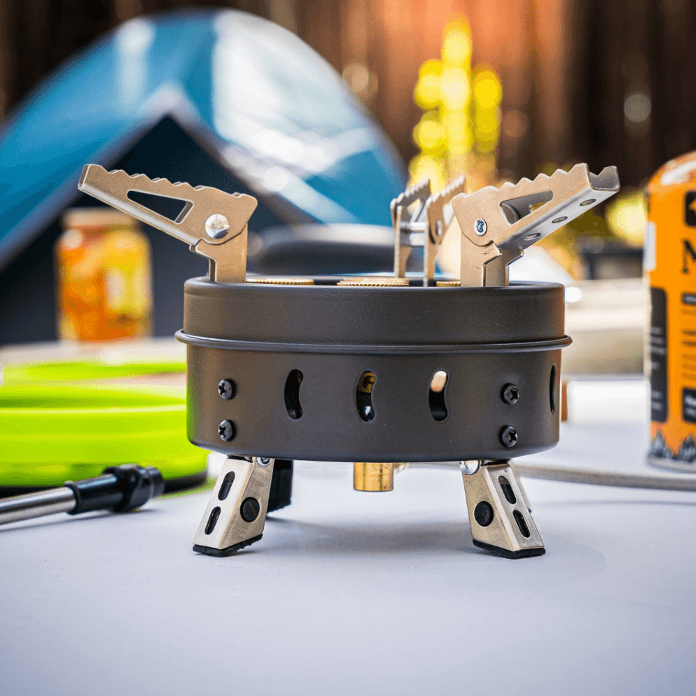 Fogareiro Super Chama Compacto Com Acendedor Portátil NTK