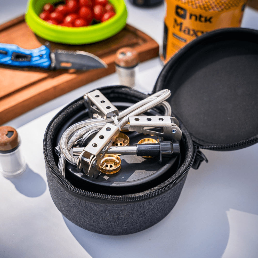 Fogareiro Super Chama Compacto Com Acendedor Portátil NTK