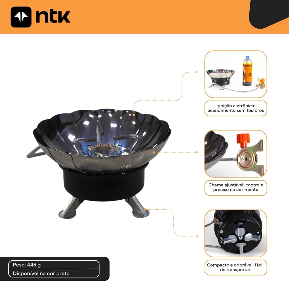 Fogareiro Átomo Pro com Ignição Eletrônica NTK