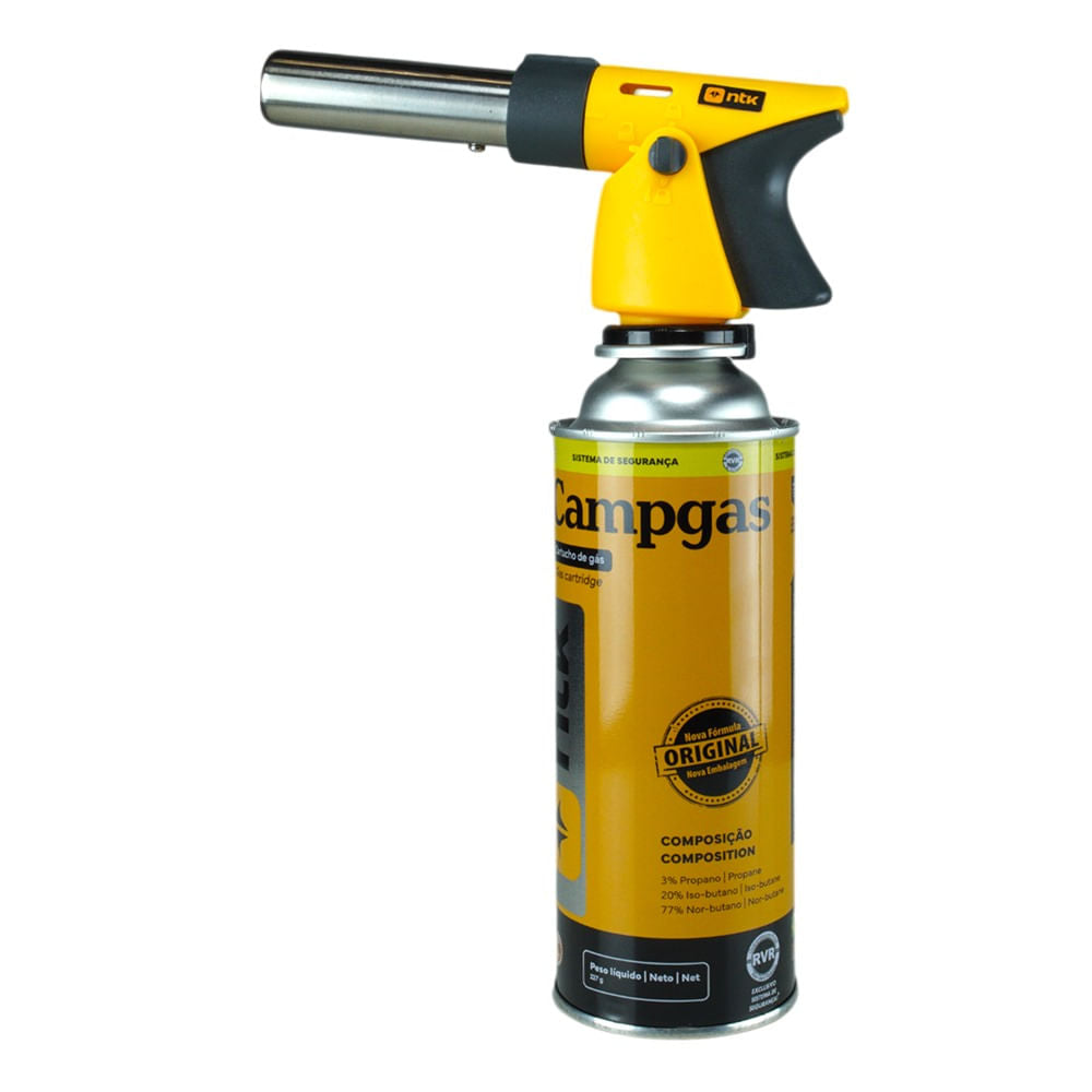 Maçarico One Click com Estrutura em ABS e Aço Inoxidável Compacto 165mm NTK