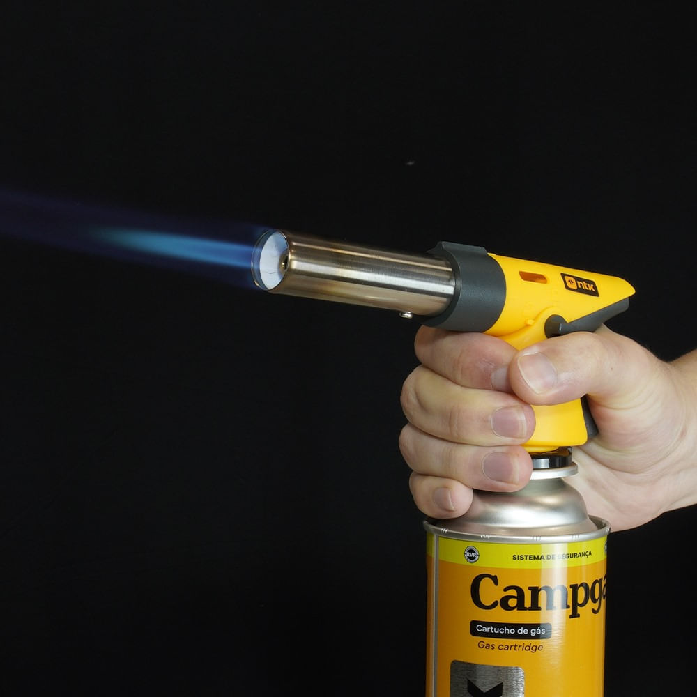 Maçarico One Click com Estrutura em ABS e Aço Inoxidável Compacto 165mm NTK