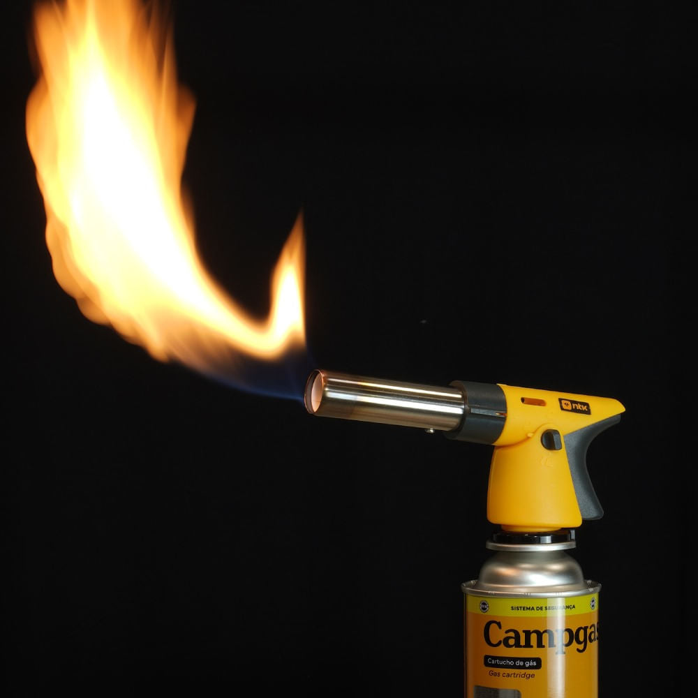 Maçarico One Click com Estrutura em ABS e Aço Inoxidável Compacto 165mm NTK