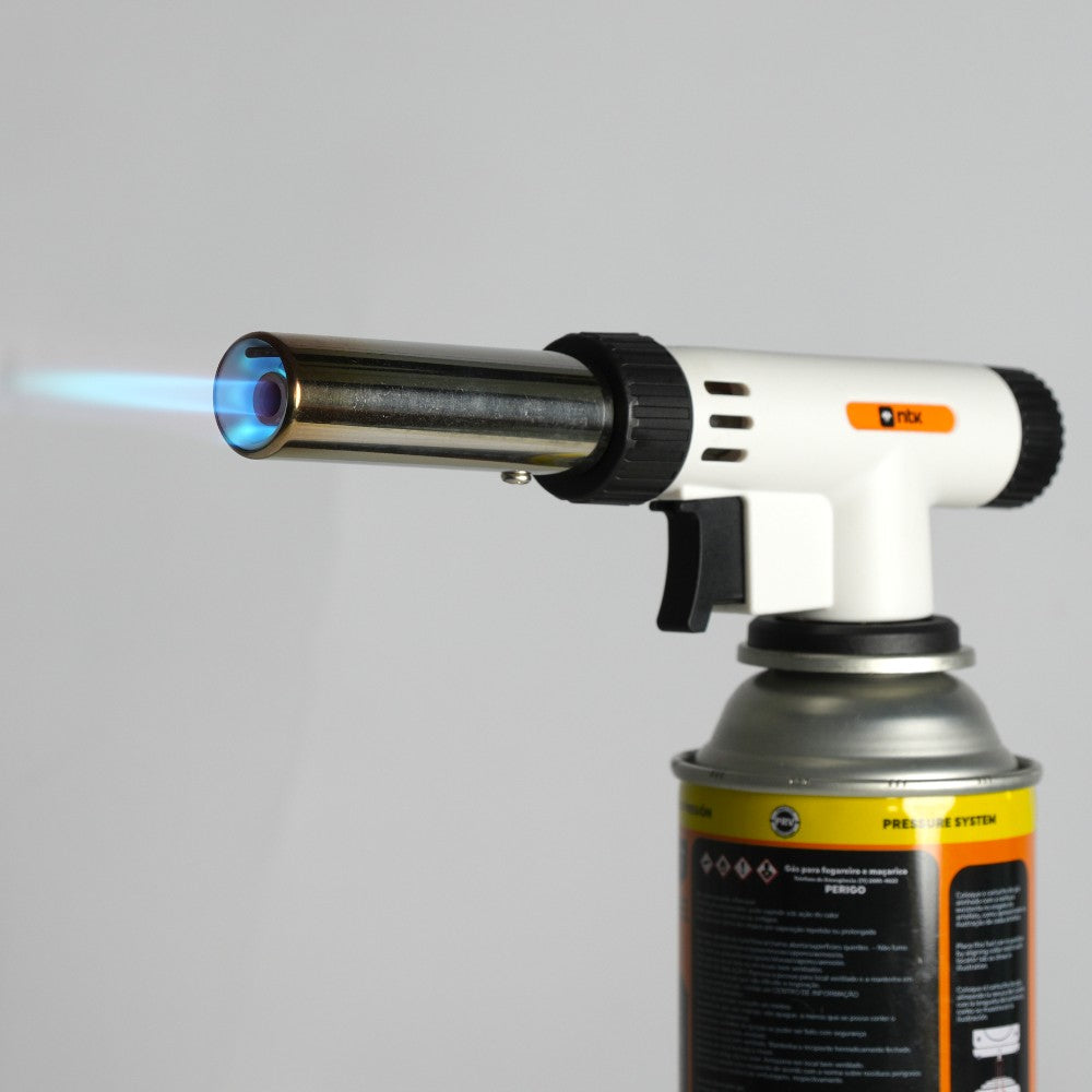 Maçarico NTK Drakar 360° – Chama Regulável de até 1300°C para Culinária e Reparos