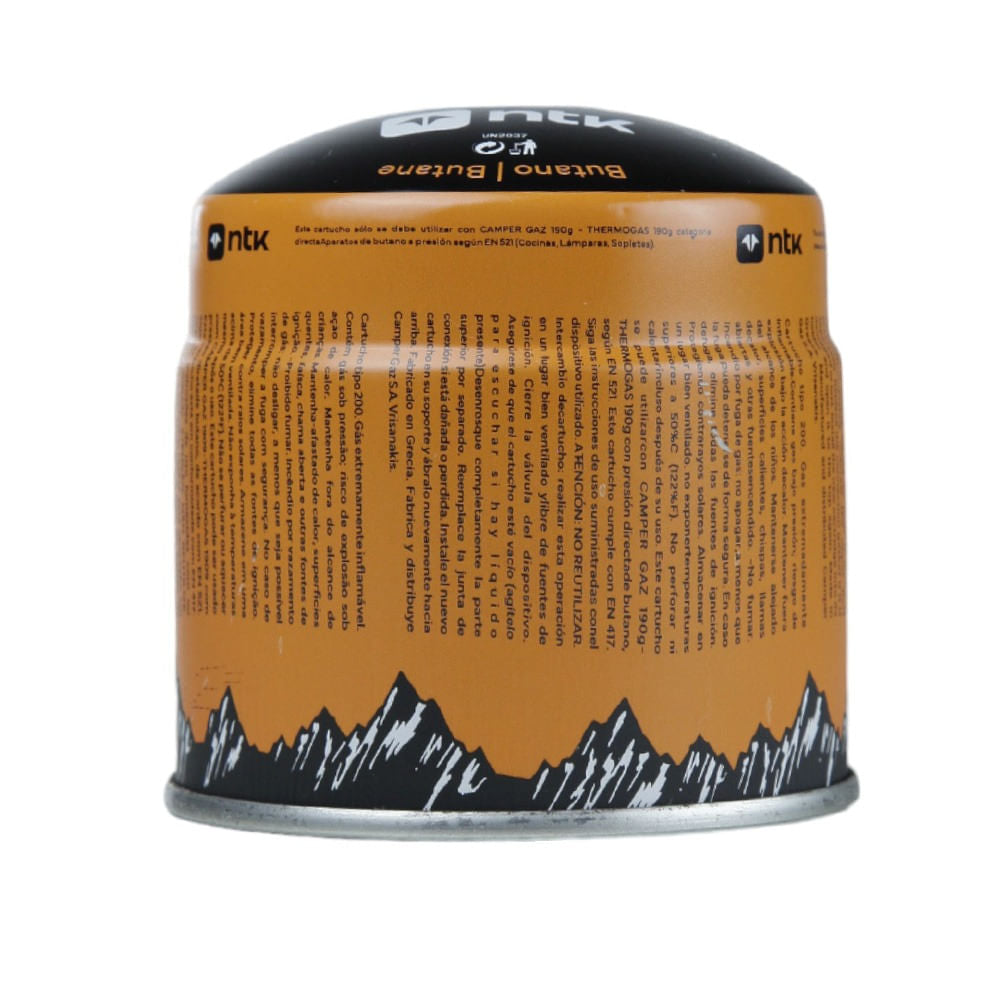 Cartucho de gás NTK 190g para fogareiros e lampiões compactos embalagem com 48 unidades