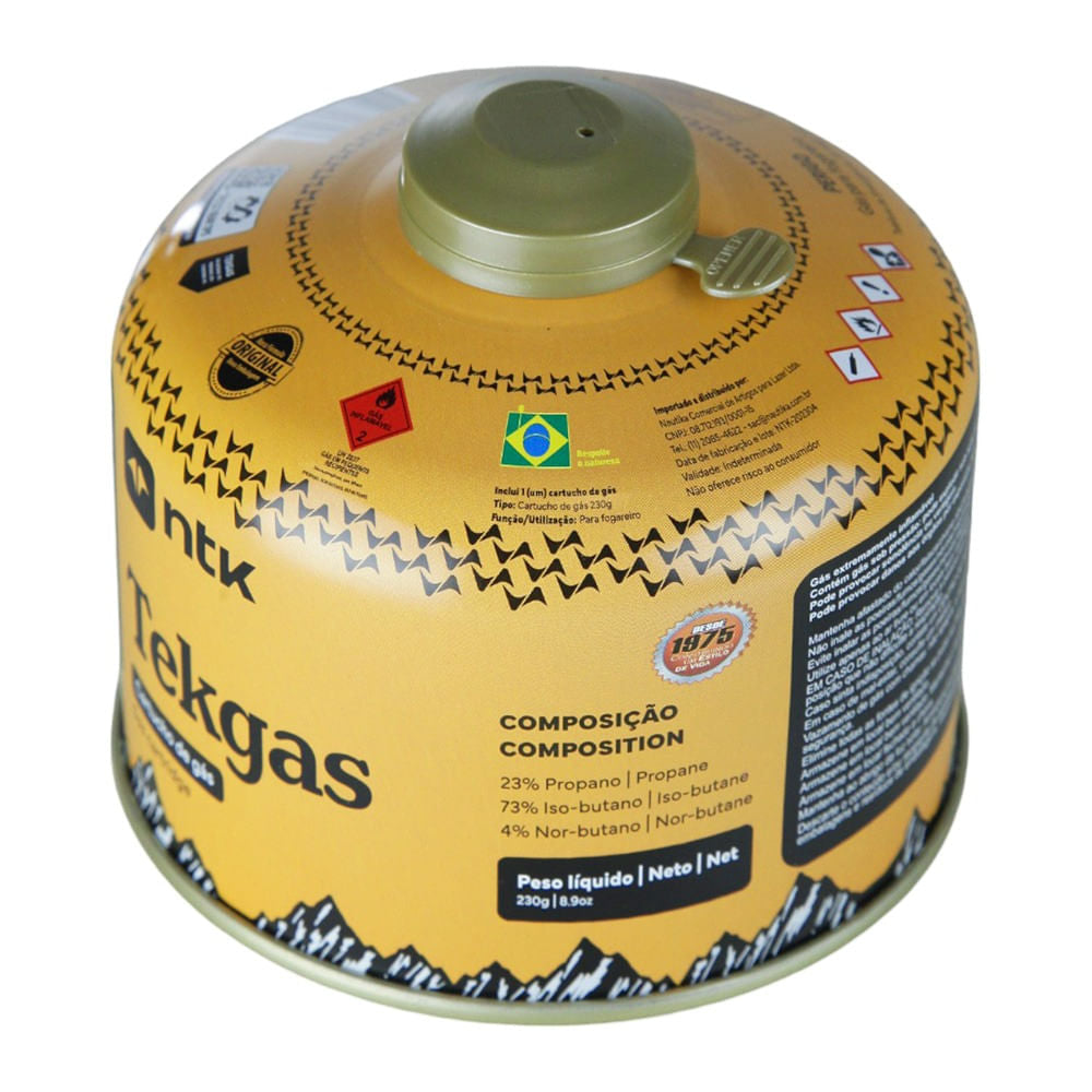 Cartucho de Gás Tekgas para Fogareiro e Lampião (Caixa c/ 6 Unidades) NTK