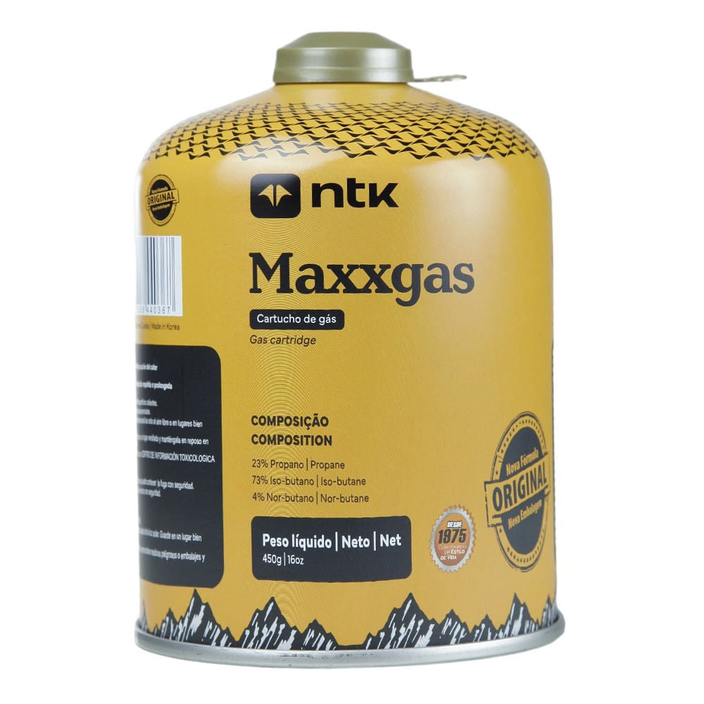 Cartucho de gás NTK Maxxgás para fogareiros (caixa c/ 6 unidades)