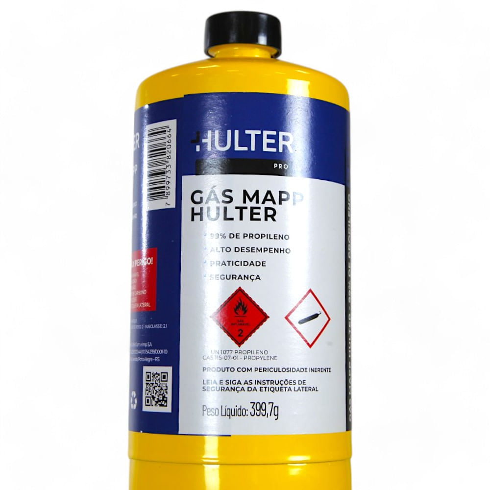 Gás MAPP Pro 99% Propileno Hulter