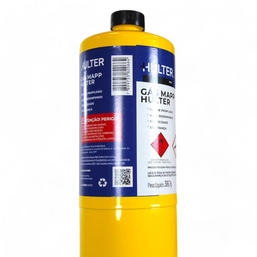 Gás MAPP Pro 99% Propileno Hulter