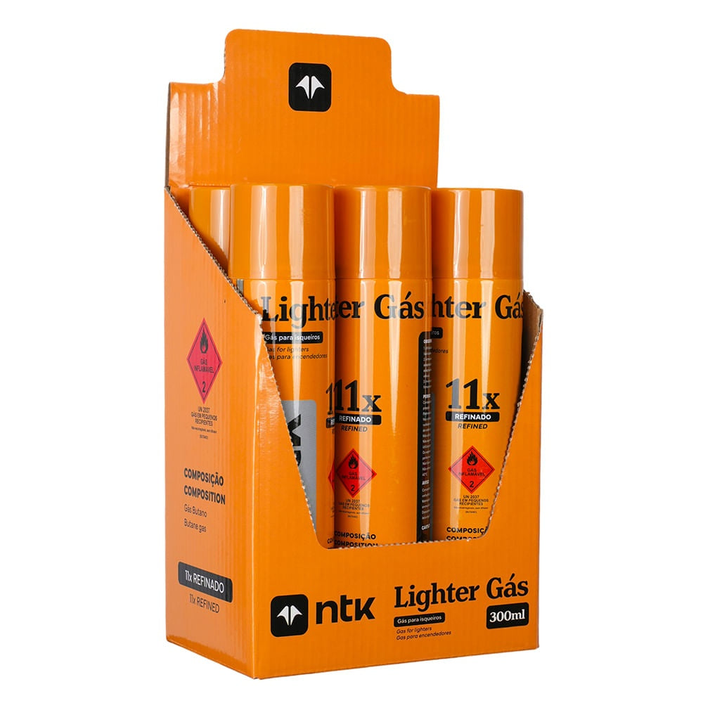 Caixa de Gás para Isqueiros Lighter Gás 300ml Cada - 6 Un | NTK