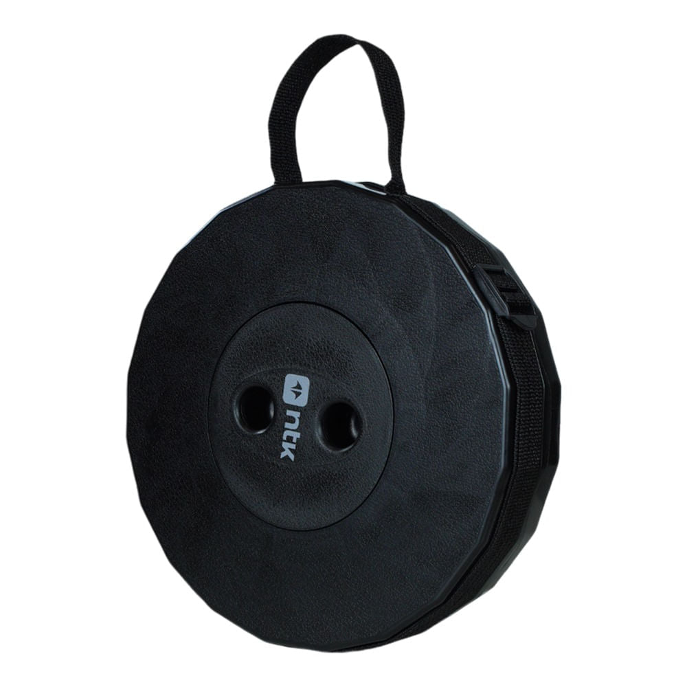 Banqueta IZY Telescópica Plástica Compacta Ajustável Suporta até 120 kg Preta NTK