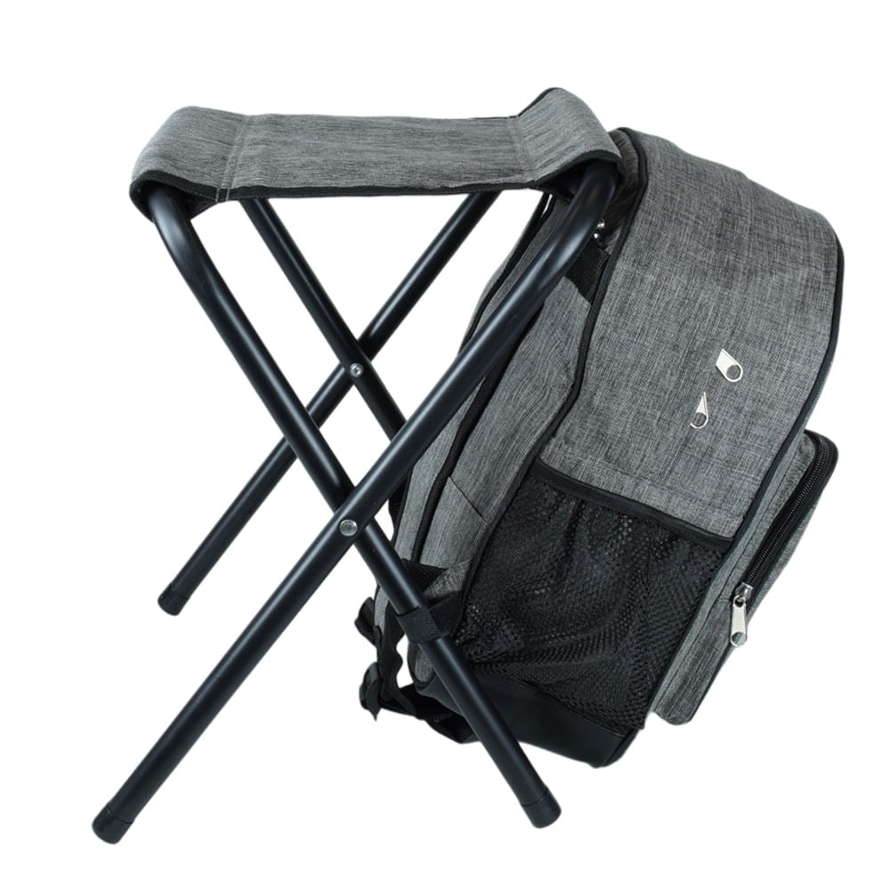 Banqueta com Mochila Spacio Estrutura de Aço Compacta Cinza NTK