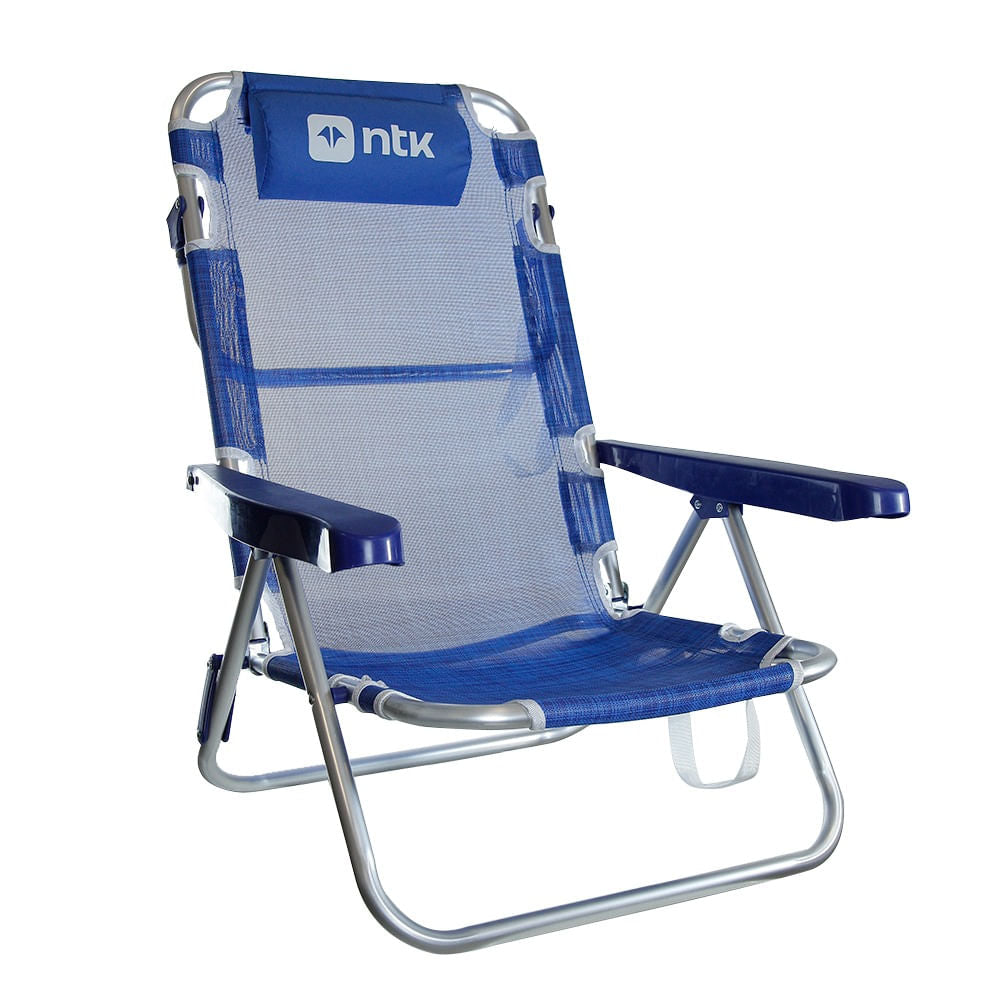 Cadeira de Praia Dobrável Com Encosto de Cabeça Verão NTK
