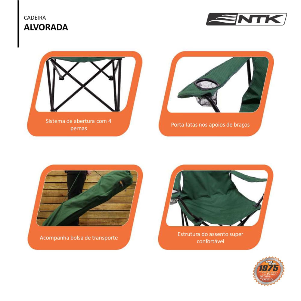 Cadeira Dobrável Alvorada NTK