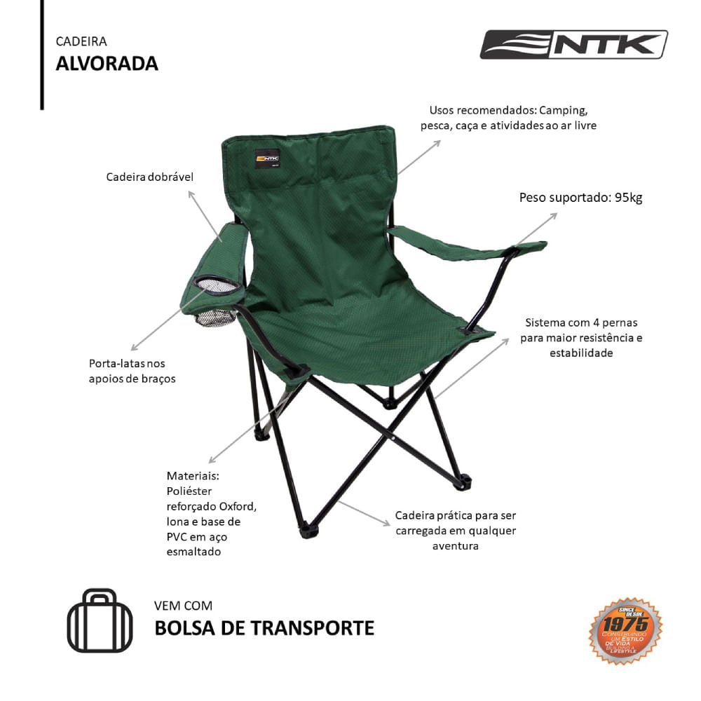 Cadeira Dobrável Alvorada NTK