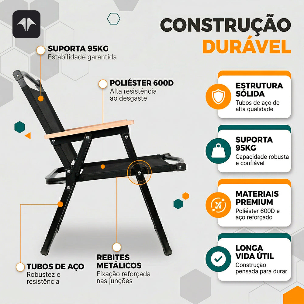 Cadeira Dobrável Andrade P NTK em Aço