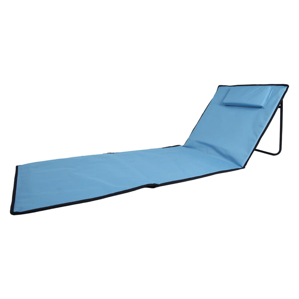 Espreguiçadeira e Esteira Portátil de Praia com Almofada Alça e Bolso NTK