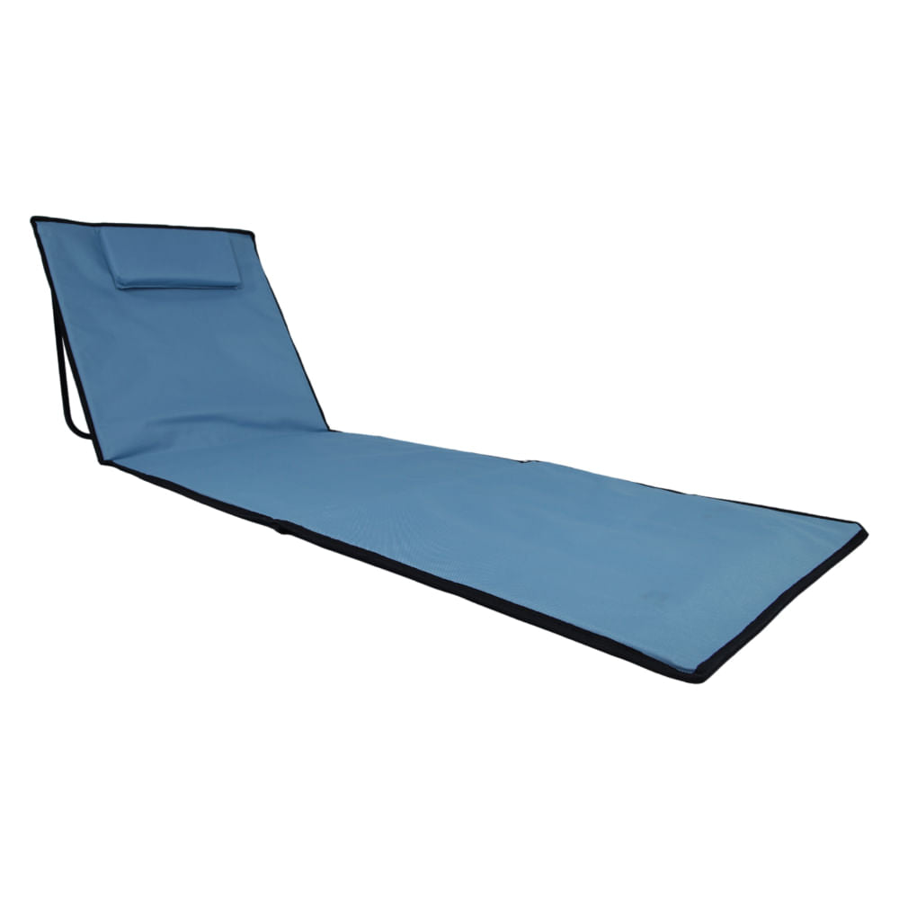 Espreguiçadeira e Esteira Portátil de Praia com Almofada Alça e Bolso NTK