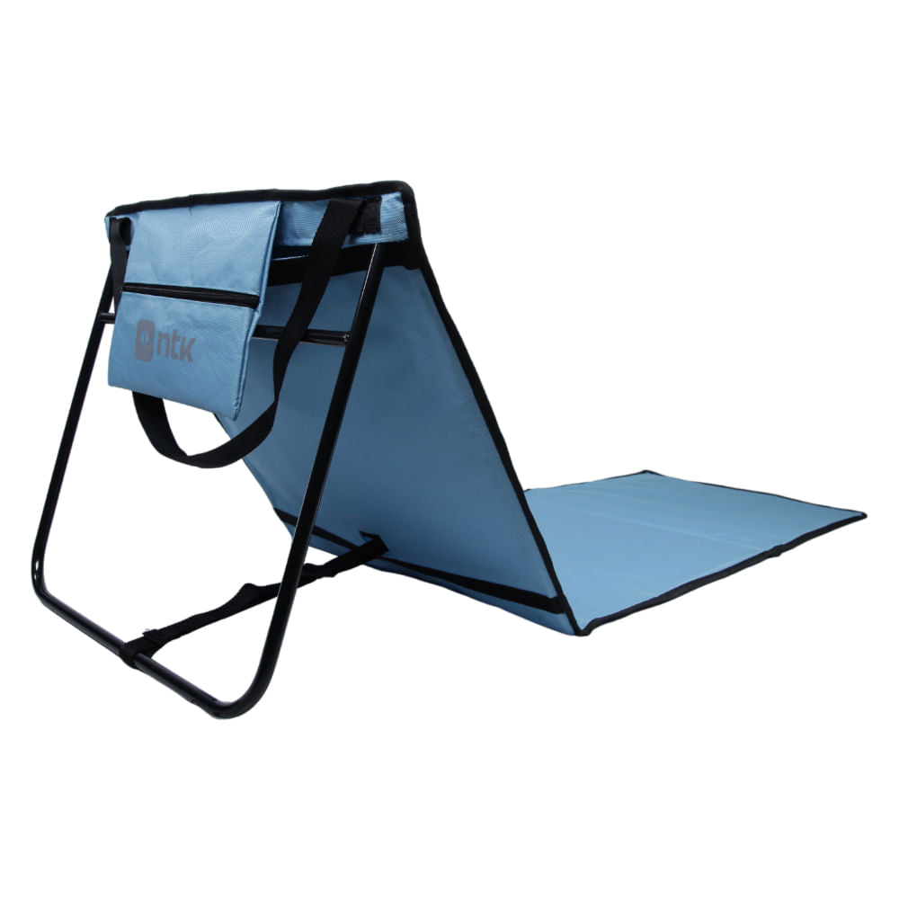Espreguiçadeira e Esteira Portátil de Praia com Almofada Alça e Bolso NTK