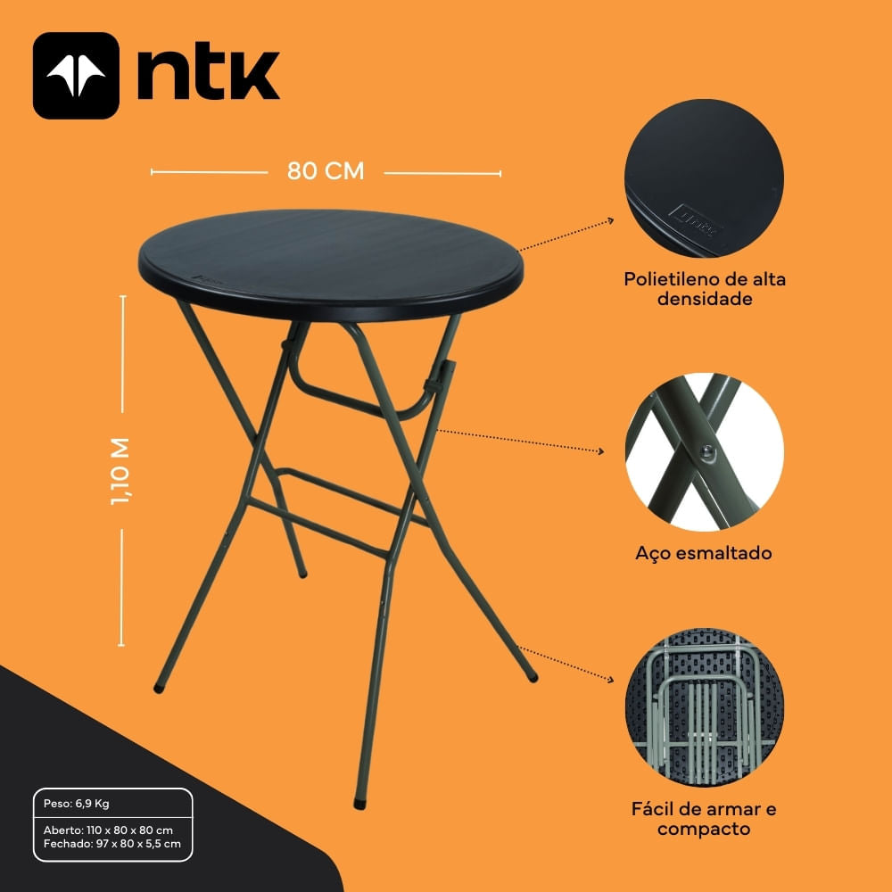 Mesa Robust Bistrô Dobrável NTK