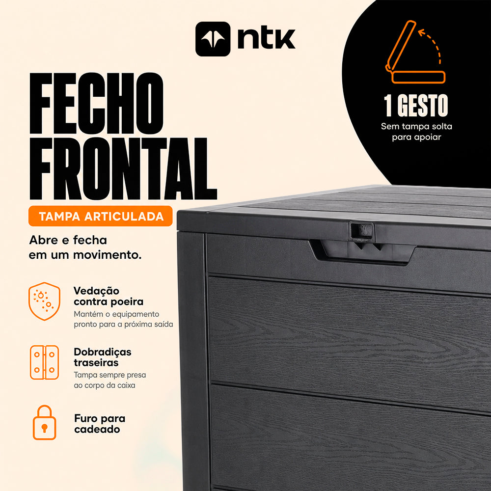 Caixa organizadora Robust 126L Preto NTK