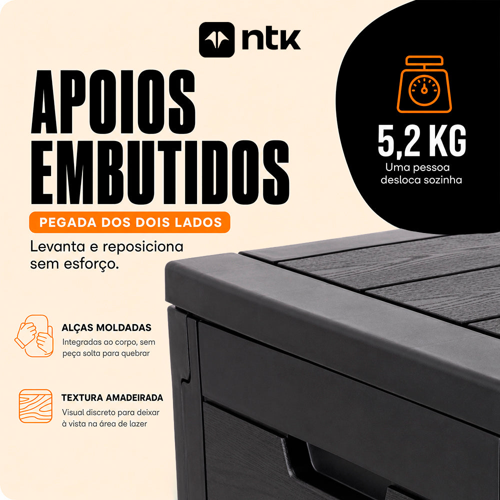 Caixa organizadora Robust 126L Preto NTK