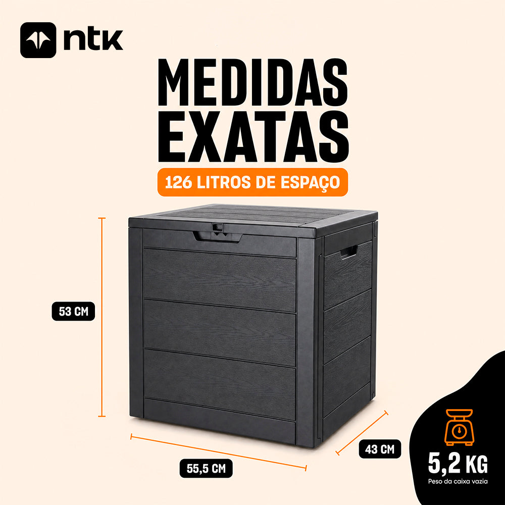 Caixa organizadora Robust 126L Preto NTK