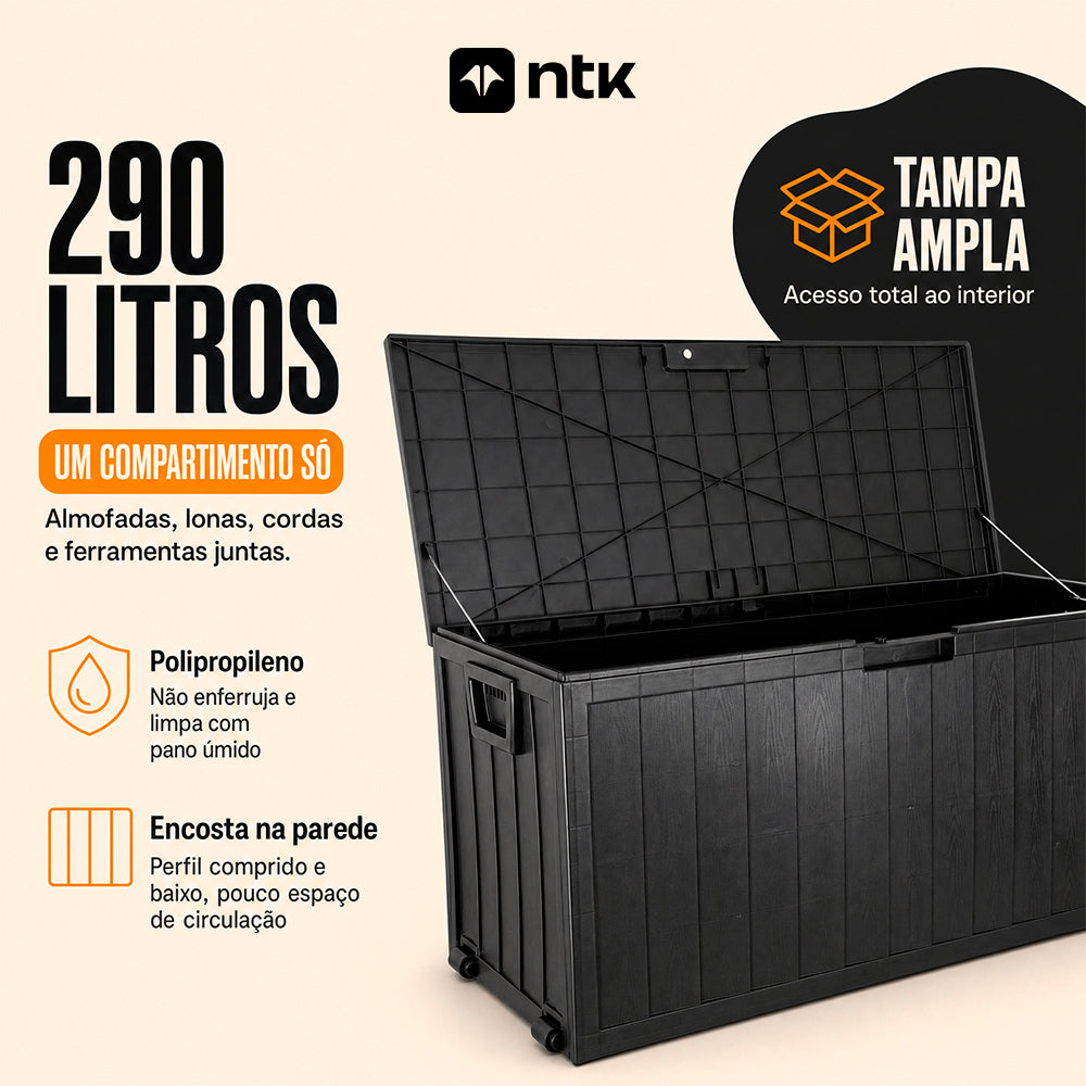 Caixa organizadora Robust 290L Preto NTK