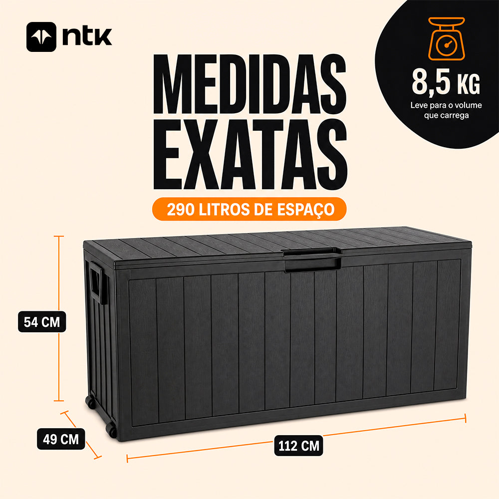 Caixa organizadora Robust 290L Preto NTK