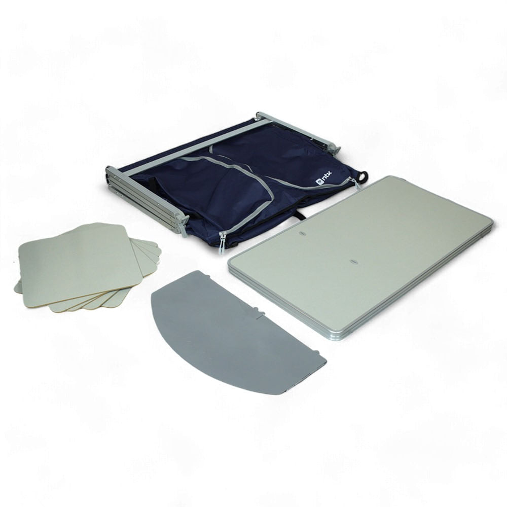 Mesa para Camping Cucina Dobrável com Prateleiras, Suporta até 30Kg, NTK